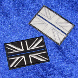 'Thin Blue Line' Union Jack Iron On Patch